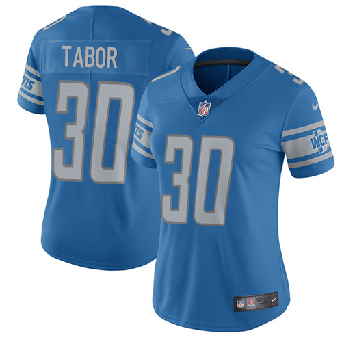 Detroit Lions #30 Teez Tabor Light Blue Team Color Women's Stitched Vapor Untouchable Limited Jersey Womens