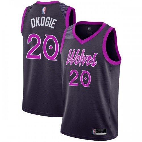 Minnesota Timberwolves #20 Josh Okogie Purple Youth Swingman City Edition 2018/19 Jersey Youth