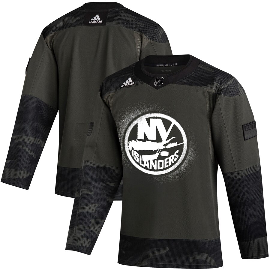 New York Islanders Adidas 2019 Veterans Day Authentic Practice Jersey Camo