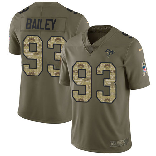 Atlanta Falcons #93 Allen Bailey Olive/Camo Men's Stitched Limited 2017 Salute To Service Jersey Men's