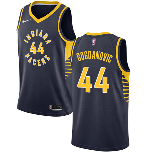Indiana Pacers #44 Bojan Bogdanovic Navy Blue Swingman Icon Edition Jersey Mens