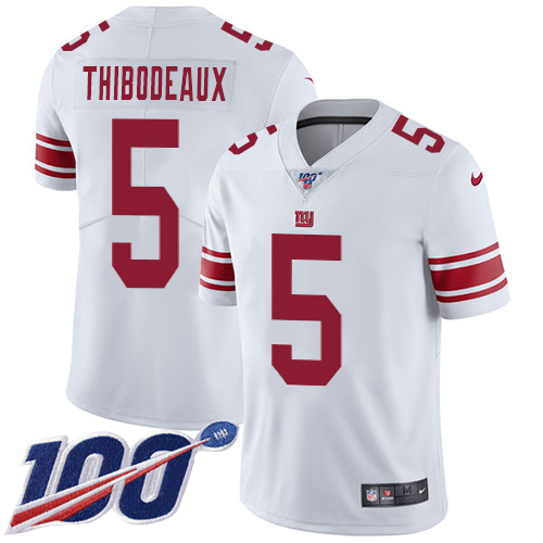 Giants #5 Kayvon Thibodeaux White Youth Stitched 100th Season Vapor Limited Jersey