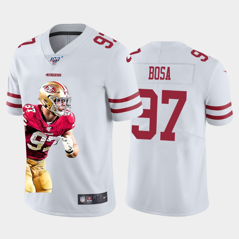 San Francisco 49ers #97 Nick Bosa Team Hero 2 Vapor Limited 100 Jersey White