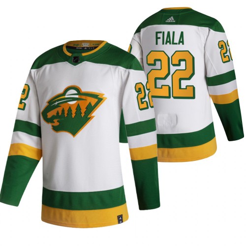 Minnesota Minnesota Wild #22 Kevin Fiala White Men's Adidas 2020-21 Reverse Retro Alternate Jersey Men's
