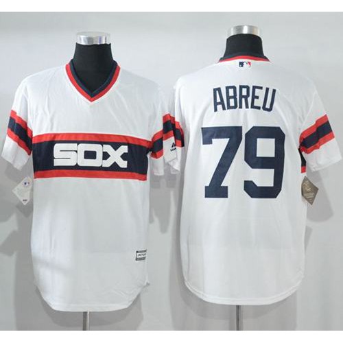 Chicago White Sox #79 Jose Abreu White New Cool Base Alternate Home Stitched Jersey Men's