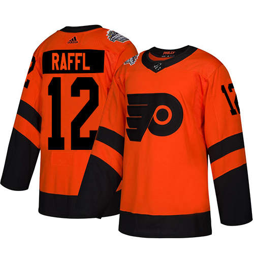 Adidas Philadelphia Flyers #12 Michael Raffl Orange Authentic 2019 Stadium Series Stitched Jersey Men's