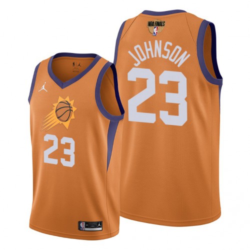 Phoenix Phoenix Suns #23 Cameron Johnson Mens 2021 Finals Bound Statement Edition Jersey Orange Mens