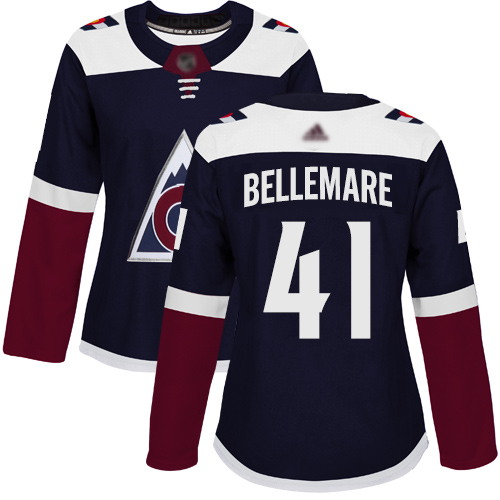 Adidas Colorado Avalanche #41 Pierre-Edouard Bellemare Navy Alternate Authentic Women's Stitched Jersey Womens