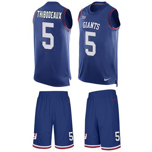 Giants #5 Kayvon Thibodeaux Royal Blue Team Color Men's Stitched Limited Tank Top Suit Jersey