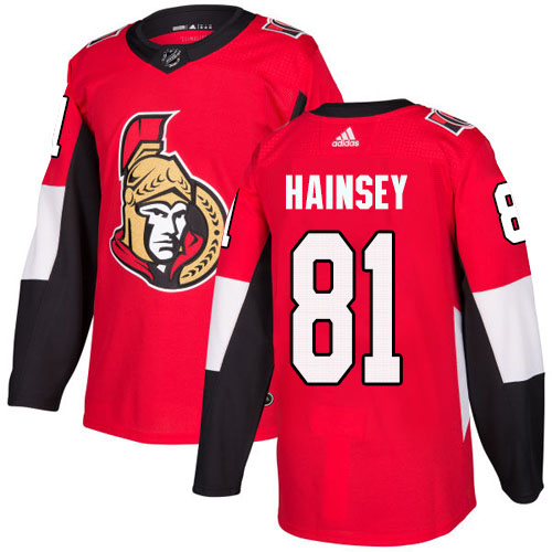 Adidas Ottawa Senators #81 Ron Hainsey Red Home Authentic Stitched Youth Jersey Youth