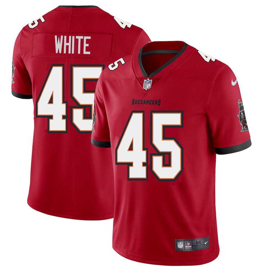 Tampa Bay Buccaneers #45 Devin White Men's Red Vapor Limited Jersey