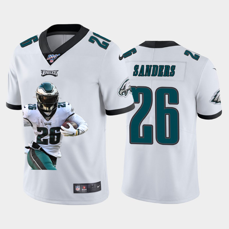 Philadelphia Eagles #26 Miles Sanders Team Hero Vapor Limited 100 Jersey White