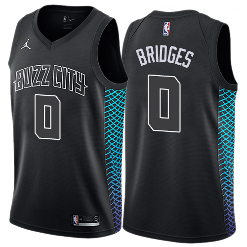 Charlotte Hornets #0 Miles Bridges Black Womens Jordan Swingman City Edition Jersey Womens