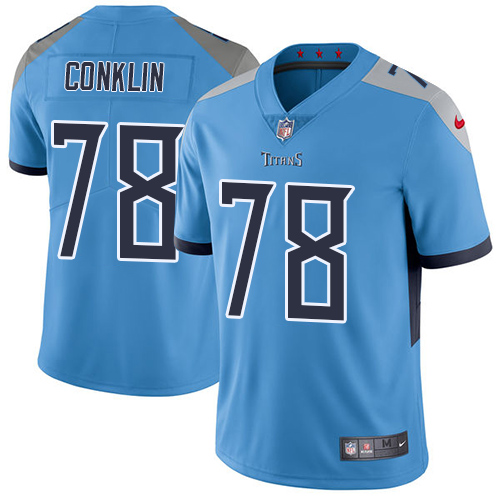 Tennessee Titans #78 Jack Conklin Light Blue Alternate Youth Stitched Vapor Untouchable Limited Jersey Youth