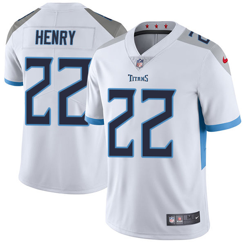 Titans #22 Derrick Henry White Youth Stitched Vapor Untouchable Limited Jersey