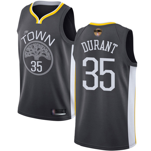 Golden State Warriors #35 Kevin Durant Black 2019 Finals Bound Womens Swingman Statement Edition Jersey Womens