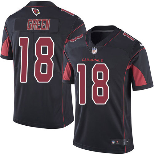 Arizona Cardinals #18 A.J. Green Black Youth Stitched Limited Rush Jersey Youth