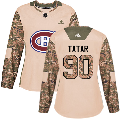 Adidas Montreal Canadiens #90 Tomas Tatar Camo Authentic 2017 Veterans Day Women's Stitched Jersey Womens
