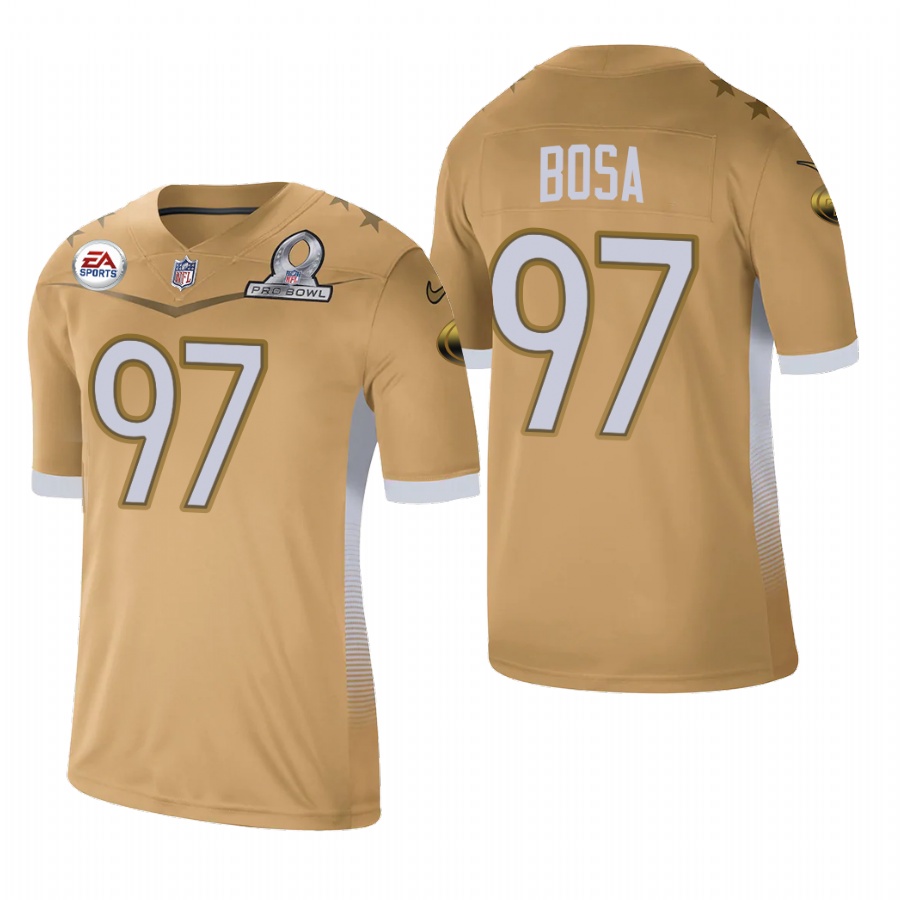San Francisco 49ers #97 Nick Bosa 2021 NFC Pro Bowl Game Gold Jersey