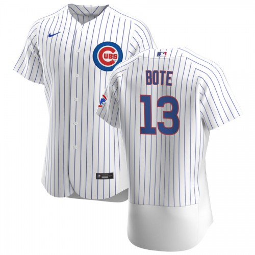 Chicago Chicago Cubs #13 David Bote Men's White Home 2020 Authentic Player Jersey Men's
