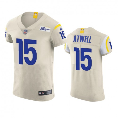 Los Angeles Los Angeles Rams #15 Tutu Atwell Men's Vapor Elite Player Jersey - Bone Men's
