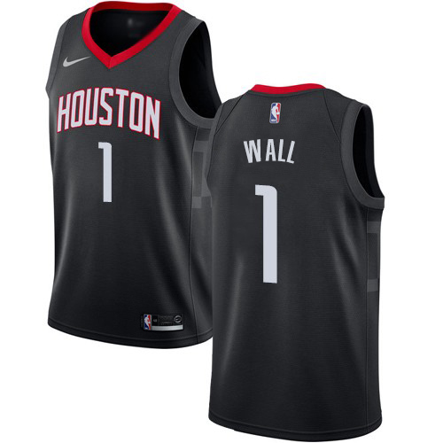 Houston Rockets #1 John Wall Black Youth Swingman Statement Edition Jersey Youth