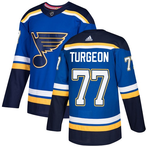 Adidas St. Louis Blues #77 Pierre Turgeon Blue Home Authentic Stitched Jersey Men's