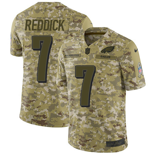 Eagles #7 Haason Reddick Camo Men's Stitched Limited 2018 Salute To Service Jersey