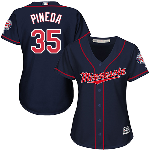 Minnesota Twins #35 Michael Pineda Navy Blue Alternate Women's Stitched Jersey Womens