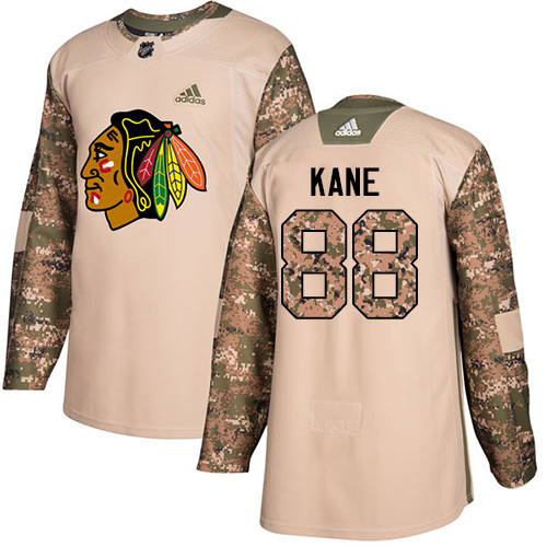 Adidas Chicago Blackhawks #88 Patrick Kane Camo Authentic 2017 Veterans Day Stitched Jersey Men's
