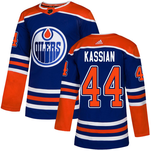 Adidas Edmonton Oilers #44 Zack Kassian Royal Blue Alternate Authentic Stitched Jersey Men's