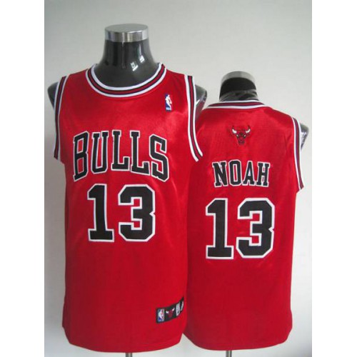 Chicago Bulls #13 Joakim Noah Stitched Red Jersey Mens