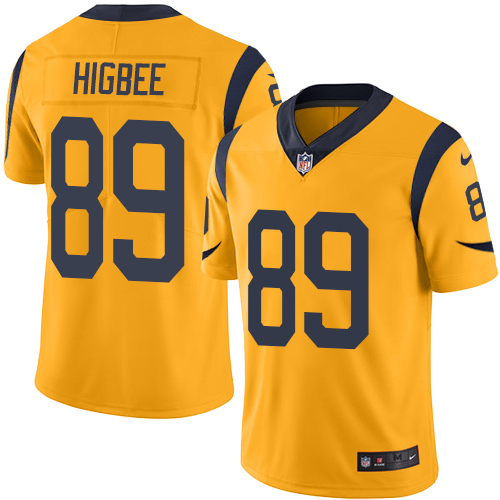 Los Angeles Rams #89 Tyler Higbee Gold Men's Stitched Limited Rush Jersey Men's