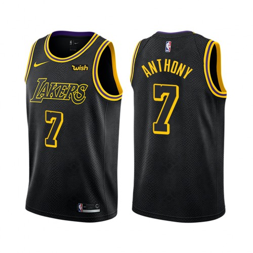 Los Angeles Lakers #7 Carmelo Anthony Womens Black Swingman City Edition Jersey Womens