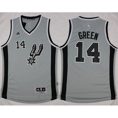 San Antonio Spurs #14 Danny Green Grey Alternate Stitched Jersey Mens