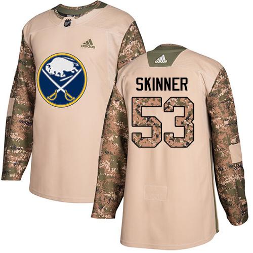 Adidas Buffalo Sabres #53 Jeff Skinner Camo Authentic 2017 Veterans Day Stitched Jersey Men's