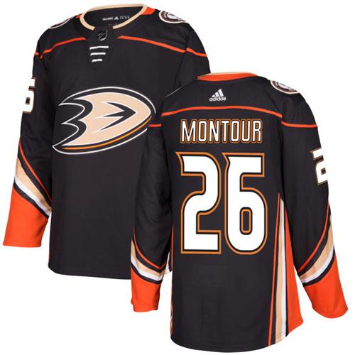 Adidas Anaheim Ducks #26 Brandon Montour Black Home Authentic Youth Stitched Jersey Youth