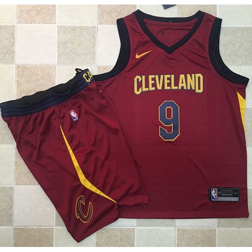 Cleveland Cavaliers #9 Dwyane Wade Red A Set Swingman Icon Edition Jersey Mens