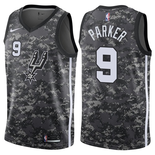 San Antonio Spurs #9 Tony Parker Camo Swingman City Edition Jersey Mens