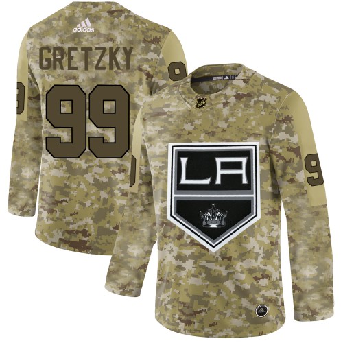 Adidas Los Angeles Kings #99 Wayne Gretzky Camo Authentic Stitched Jersey Men's