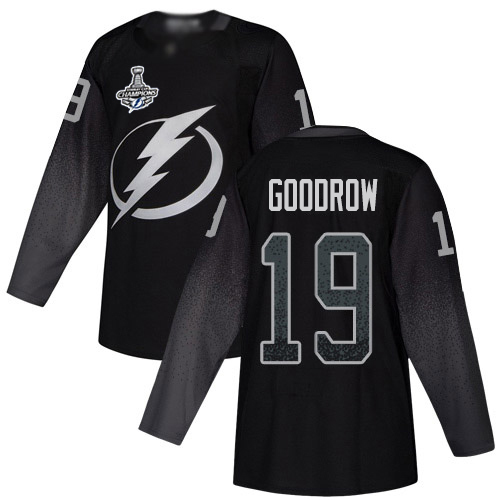 Adidas Tampa Bay Lightning #19 Barclay Goodrow Black Alternate Authentic 2020 Stanley Cup Champions Stitched Jersey Men's