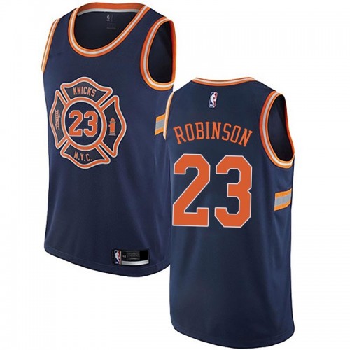New York Knicks #23 Mitchell Robinson Navy Swingman City Edition Jersey Mens
