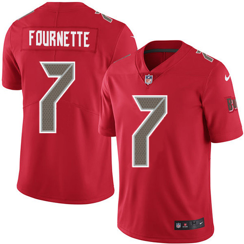 Tampa Bay Buccaneers #7 Leonard Fournette Red Youth Stitched Limited Rush Jersey