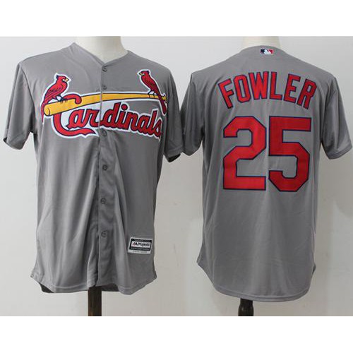 St.Louis Cardinals #25 Dexter Fowler Grey New Cool Base Stitched Jersey Men's
