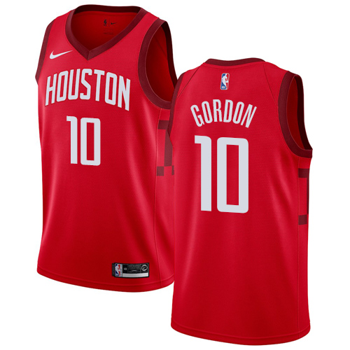 Houston Rockets #10 Eric Gordon Red Swingman Earned Edition Jersey Mens