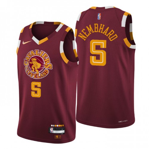 Cleveland Cleveland Cavaliers #5 RJ Nembhard Mens Wine 2021/22 Swingman Jersey - City Edition Mens