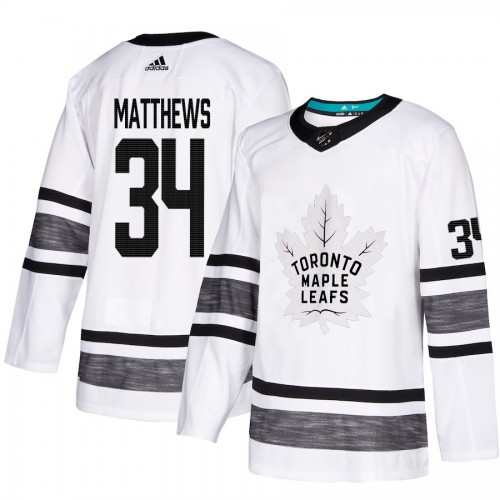 Adidas Maple Toronto Maple Leafs #34 Auston Matthews White Authentic 2019 All-Star Stitched Jersey Men's