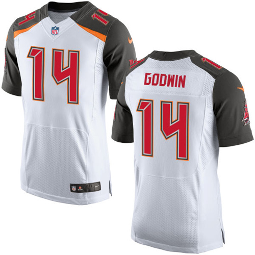 Buccaneers #14 Chris Godwin White Men's Stitched New Elite Jersey