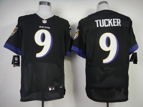 Ravens #9 Justin Tucker Black Alternate Men's Stitched New Elite Jersey