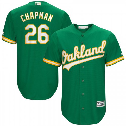 Men's Oakland Oakland Athletics #26 Matt Chapman Majestic Kelly Green Alternate Official Cool Base Player Jersey Men's